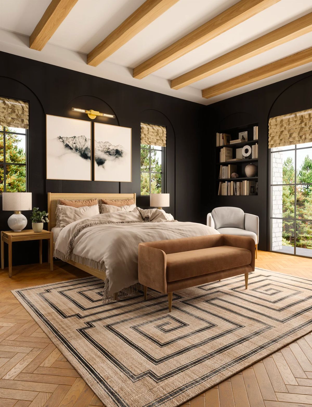 Tapis Noa – Naturel Noir