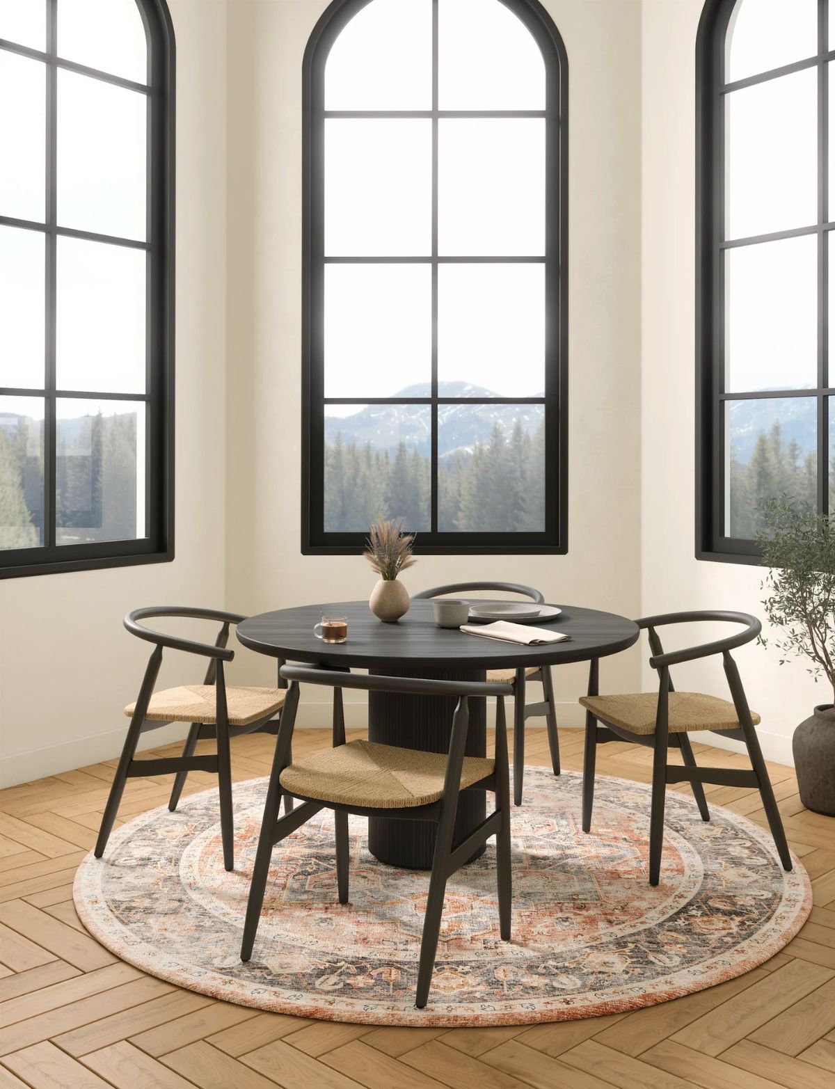 Tapis Riverra – Terracotta Noir