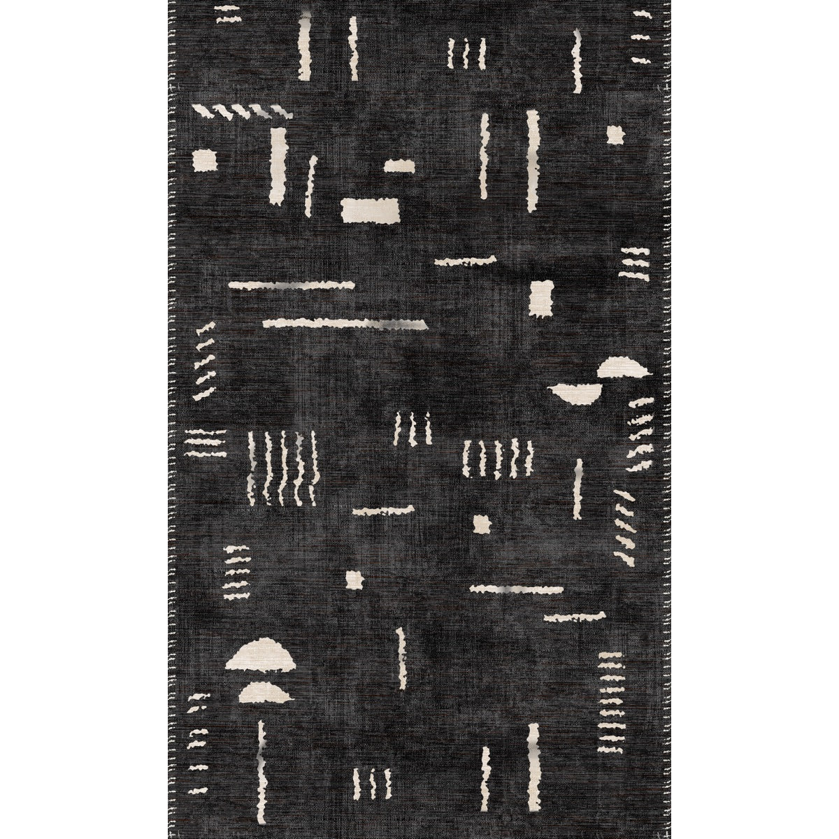 Tapis Jama Noir & Ivoire | Design Scandinave Moderne