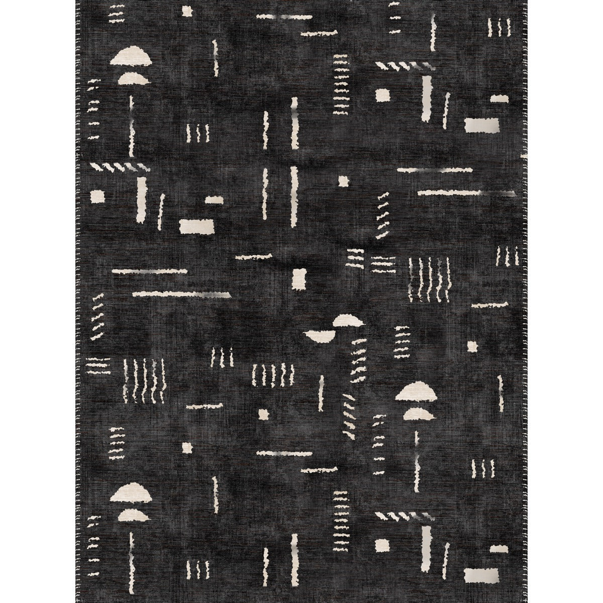 Tapis Jama Noir & Ivoire | Design Scandinave Moderne