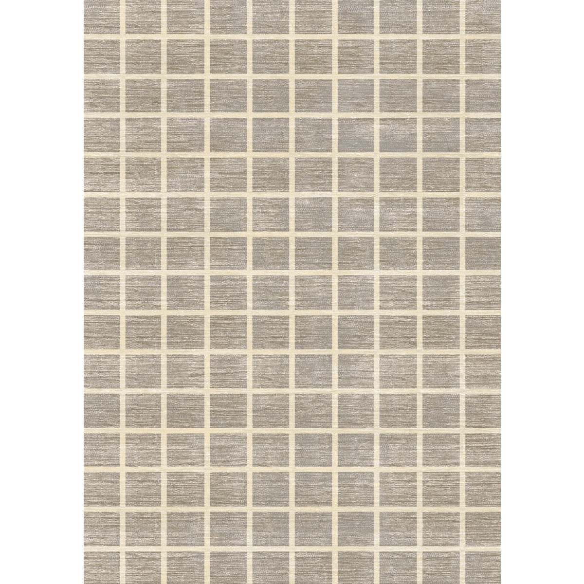 Tapis Caper beige naturel | Motif à carreaux moderne