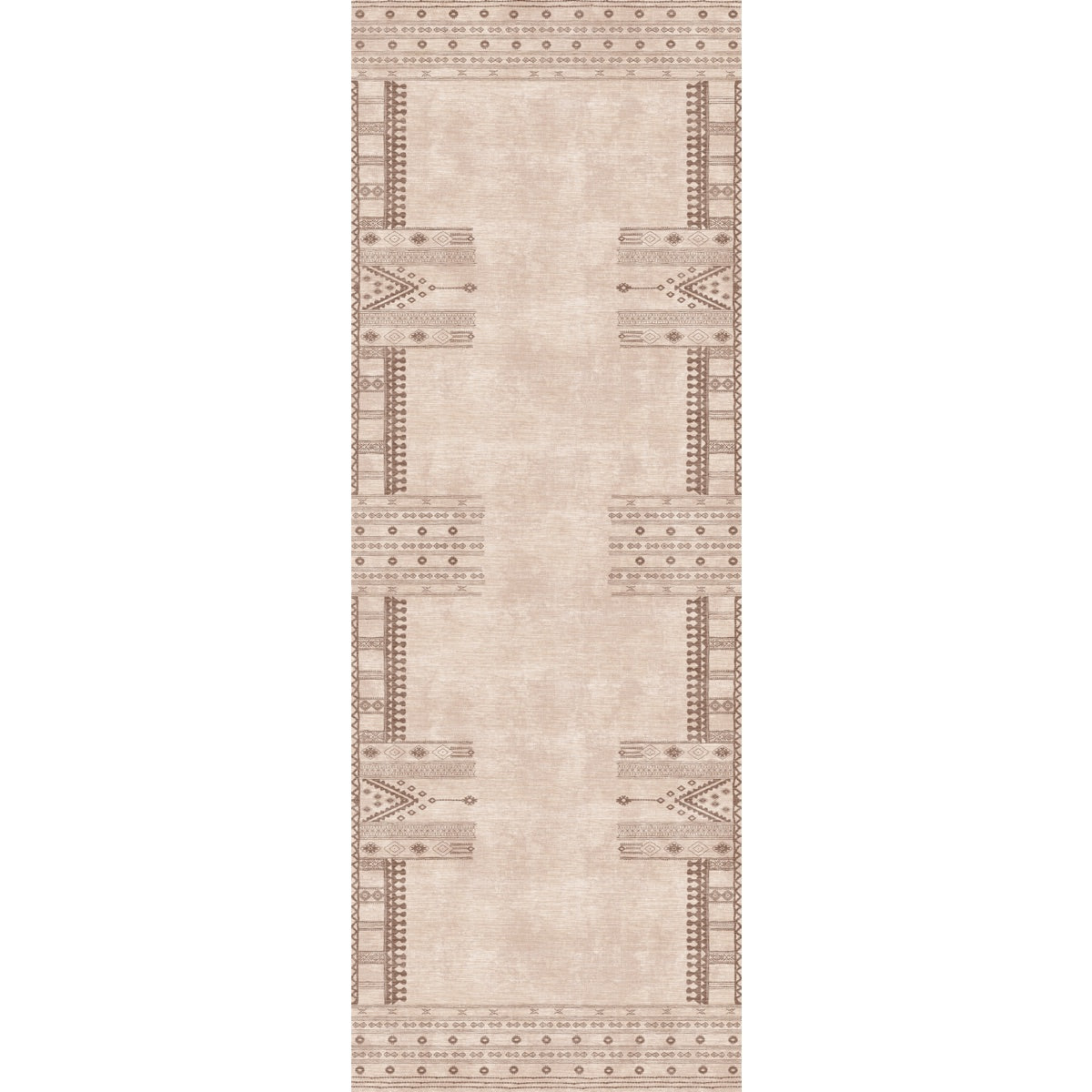 Tapis Mazela beige naturel & brun | Inspiration persane minimaliste