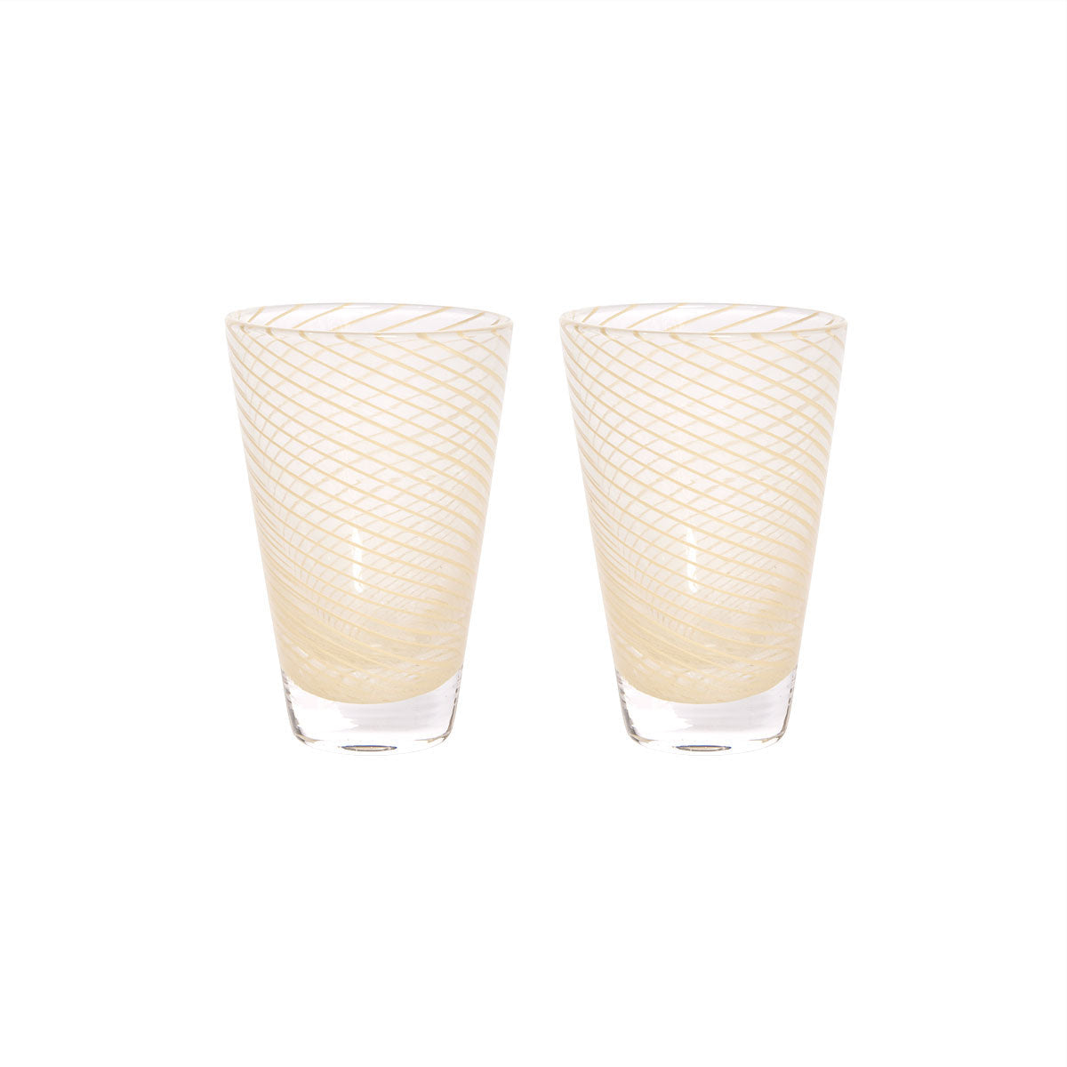 Verres Swirl Yuka | Ensemble de 2 | Verre soufflé à la main