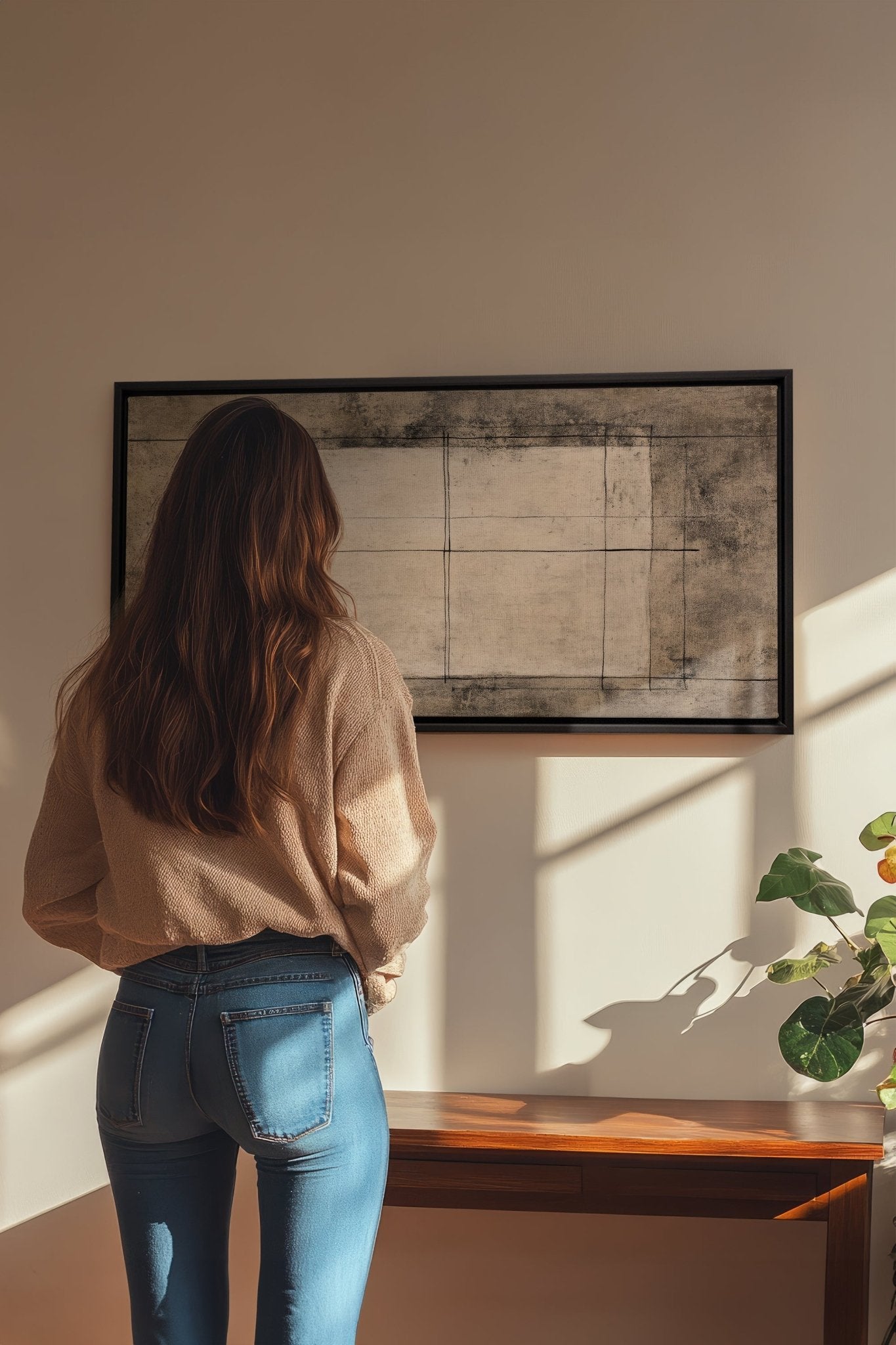 ANCIENT LINES, Oeuvre sur toile étirée - Les Trouvailles de JustinecanvasOleka Canvas32x16 (Lit Simple)Noir