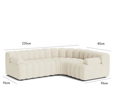 Aoko Sofa | Canapé moderne | Design sculpté | Confort moelleux | Velours - Les Trouvailles de JustineNisu HomeCanapé Croissant Haven