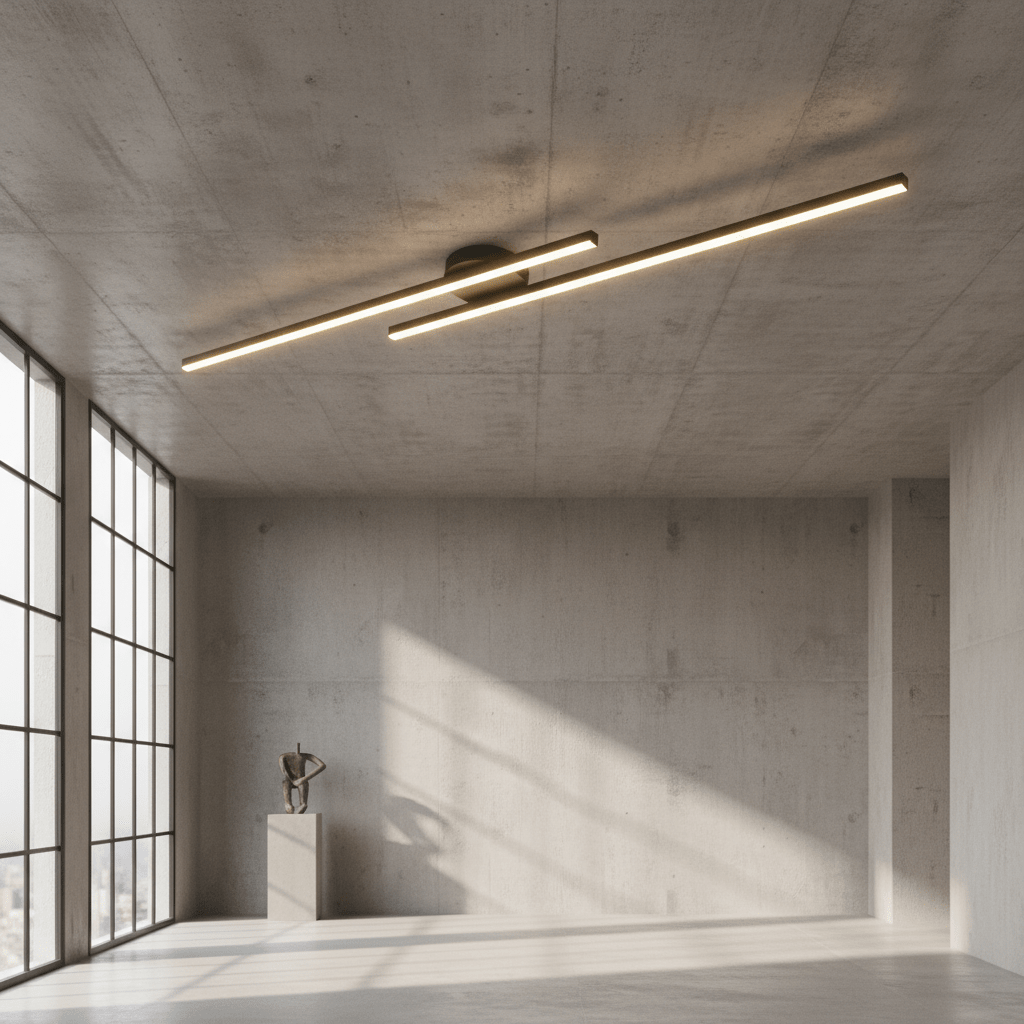 Barre lumineuse LED architecturale Axis | Plafonnier moderne ajustable | Noir mat