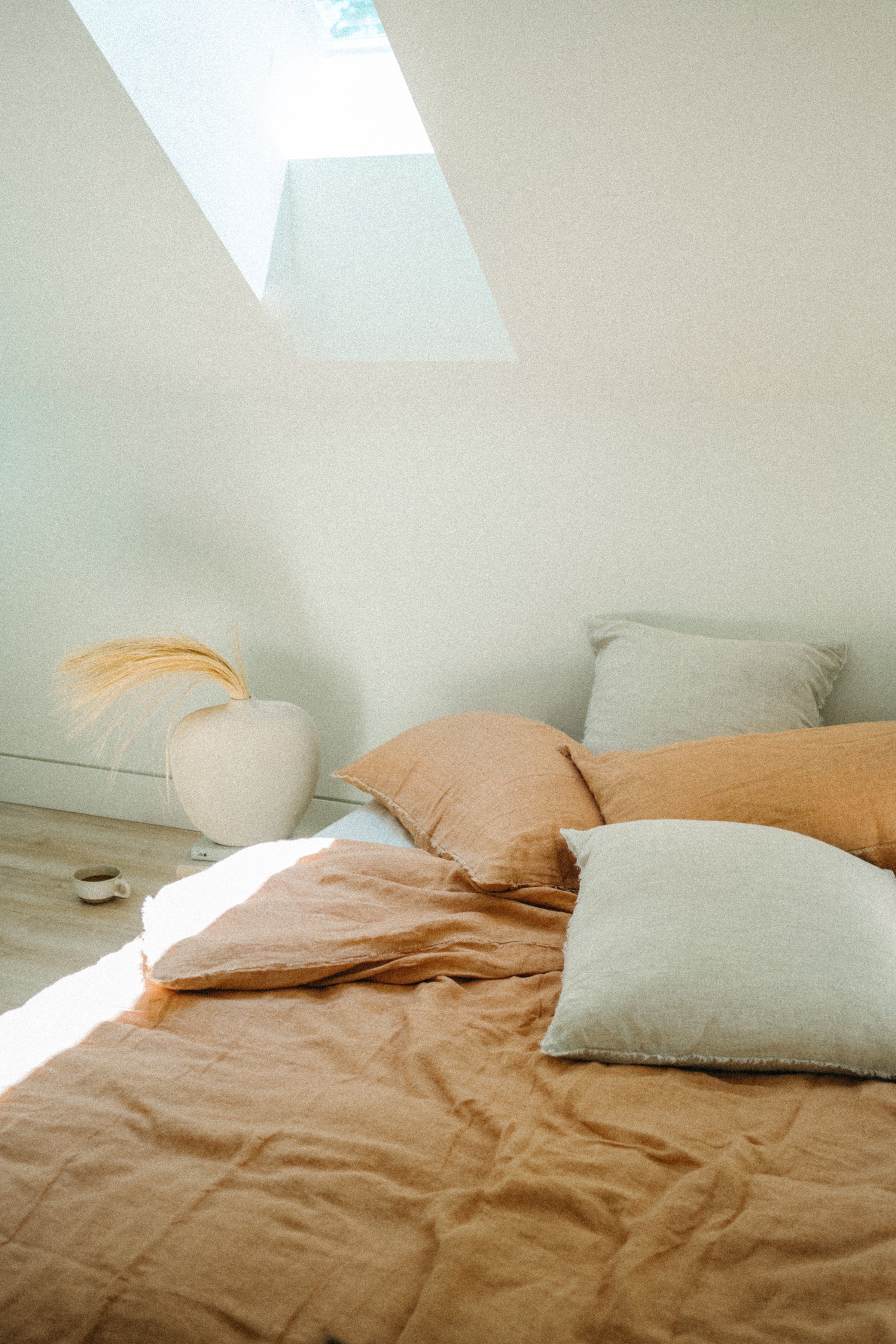 Ensemble de Literie en Lin Lina | Format Queen | Terracotta