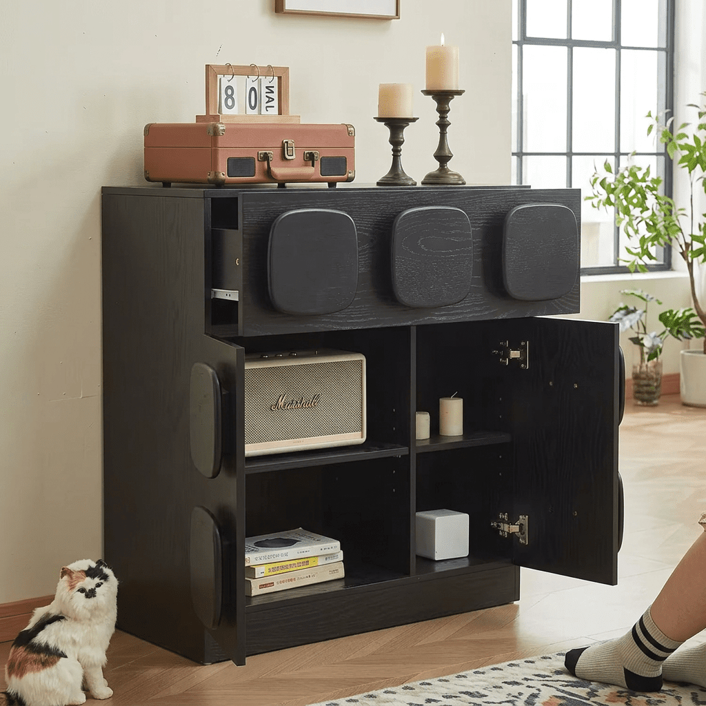 Meuble buffet design mid-century moderne fait main