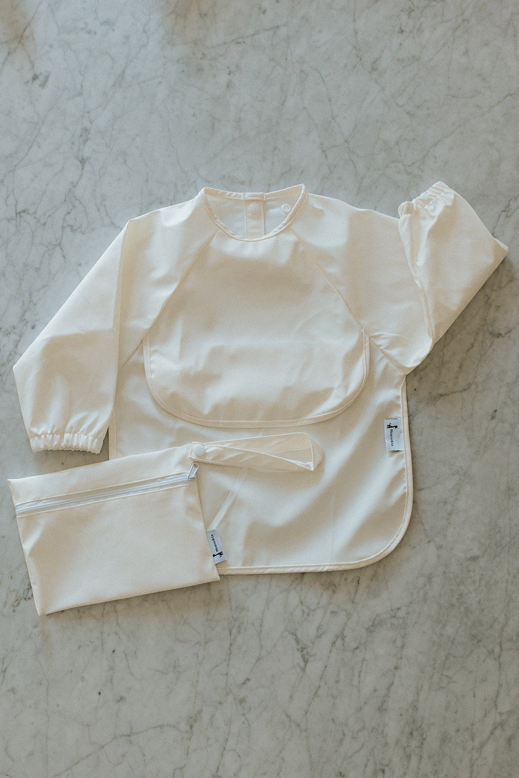 Bavette à manches longues avec pochette intégrée - Les Trouvailles de JustineBébés et tout - petitsMicassoandcoOursonS - 6 - 24 mois