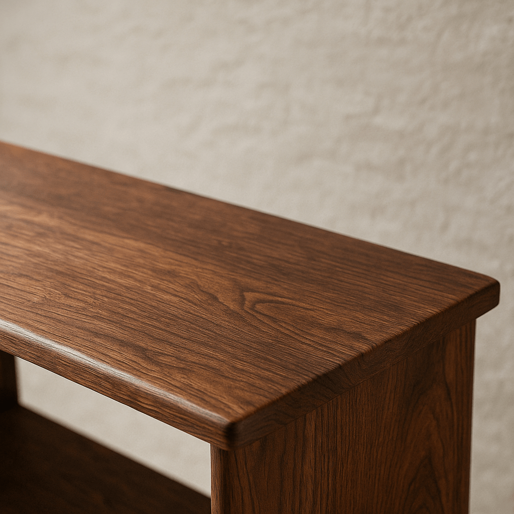 Bibliothèque 5 étagères en Noyer Massif | Fait à la main | Finition Noyer - Les Trouvailles de JustineBookshelfOmba