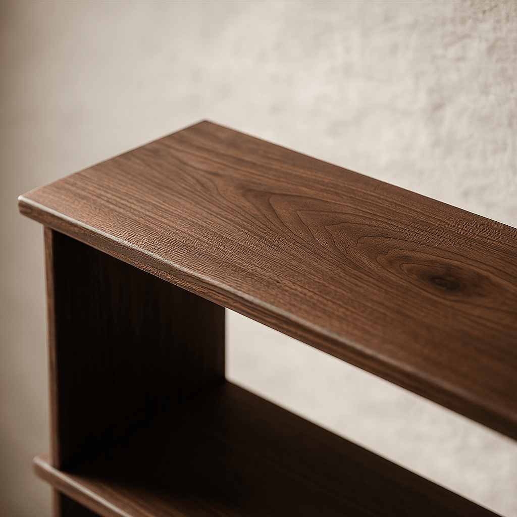 Bibliothèque 5 étagères en Noyer Massif | Fait à la main | Finition Noyer - Les Trouvailles de JustineBookshelfOmba