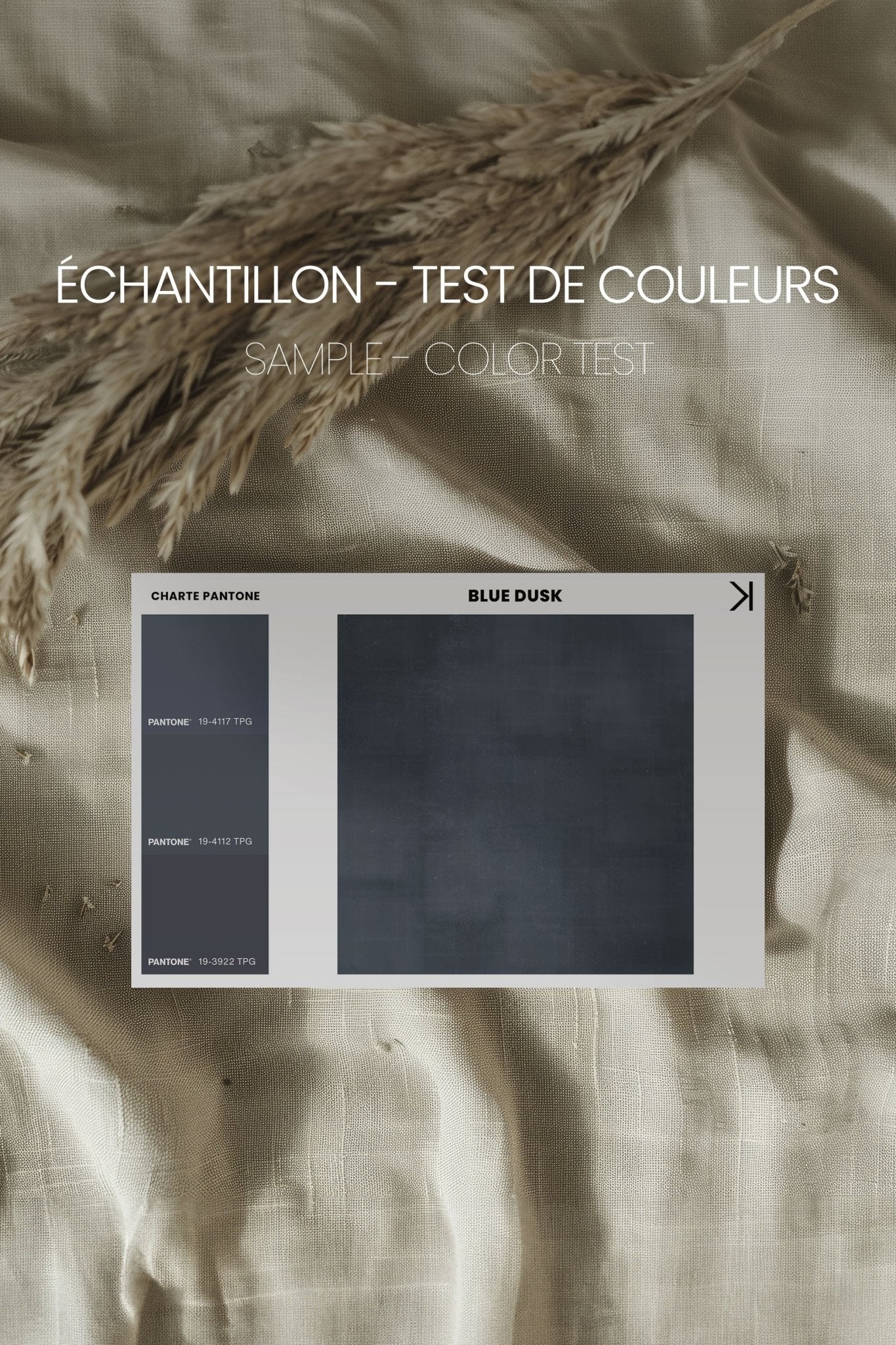 BLUE DUSK, Oeuvre sur toile étirée - Les Trouvailles de JustinecanvasOleka CanvasÉchantillon - Test de couleursSans Cadre - Monté Galerie