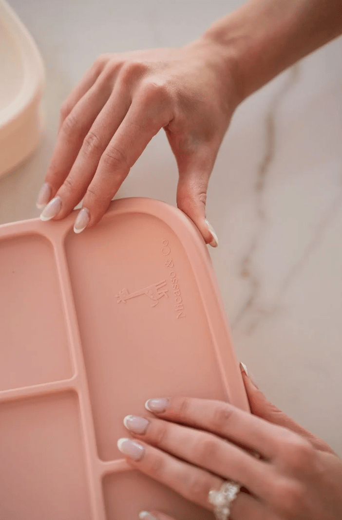 Boîte à lunch bento en silicone - Les Trouvailles de JustineBébés et tout - petitsMicassoandcoBlanc crème
