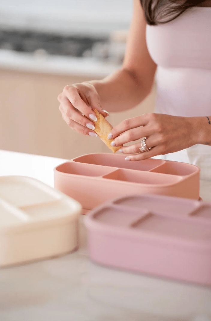 Boîte à lunch bento en silicone - Les Trouvailles de JustineBébés et tout - petitsMicassoandcoBlanc crème