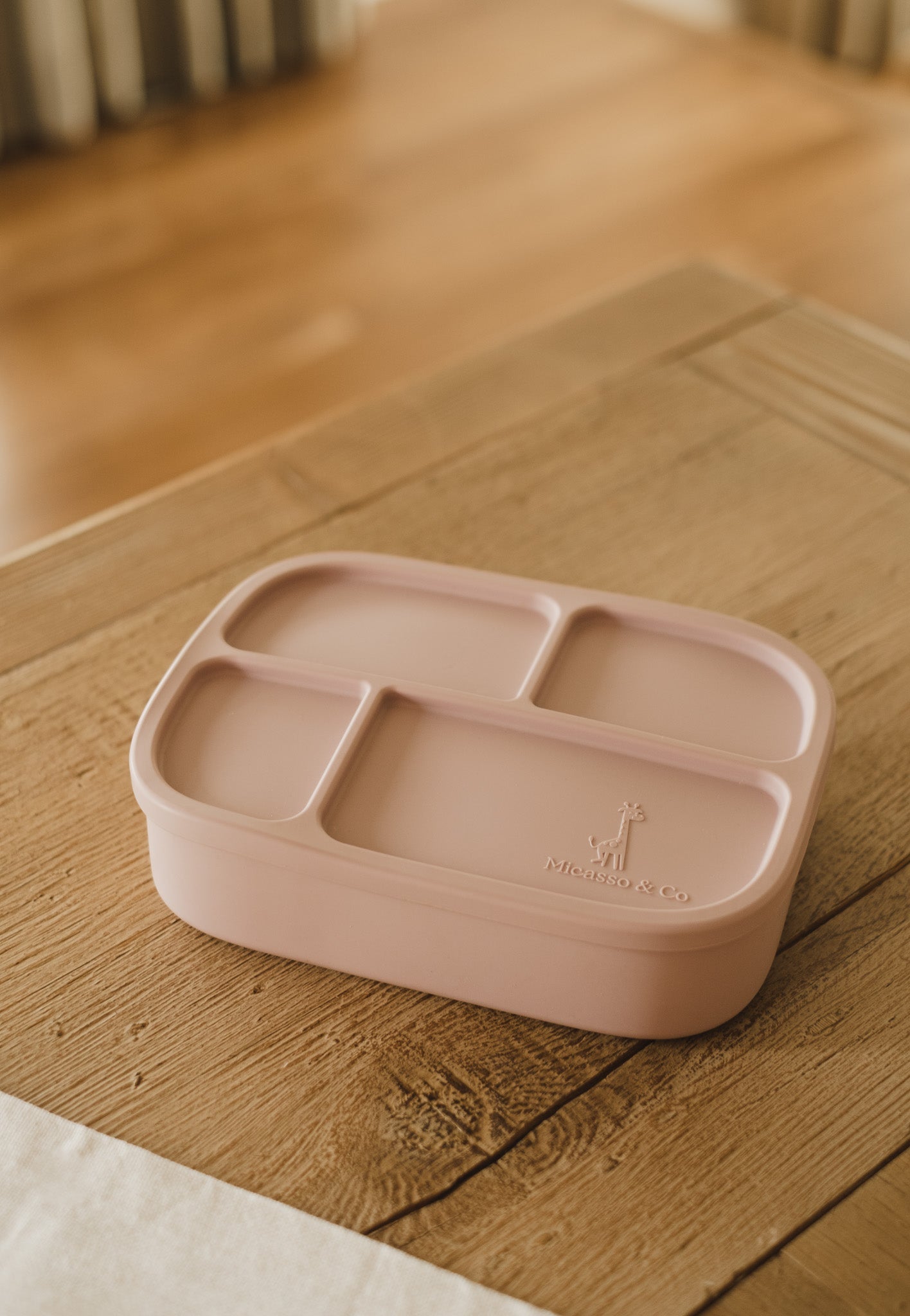 Boîte à lunch bento en silicone - Les Trouvailles de JustineBébés et tout - petitsMicassoandcoMauve