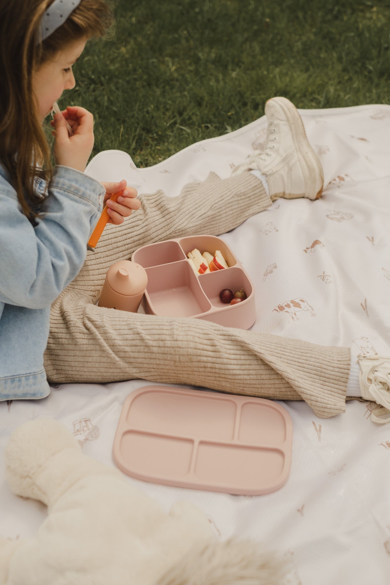 Boîte à lunch bento en silicone - Les Trouvailles de JustineBébés et tout - petitsMicassoandcoMauve