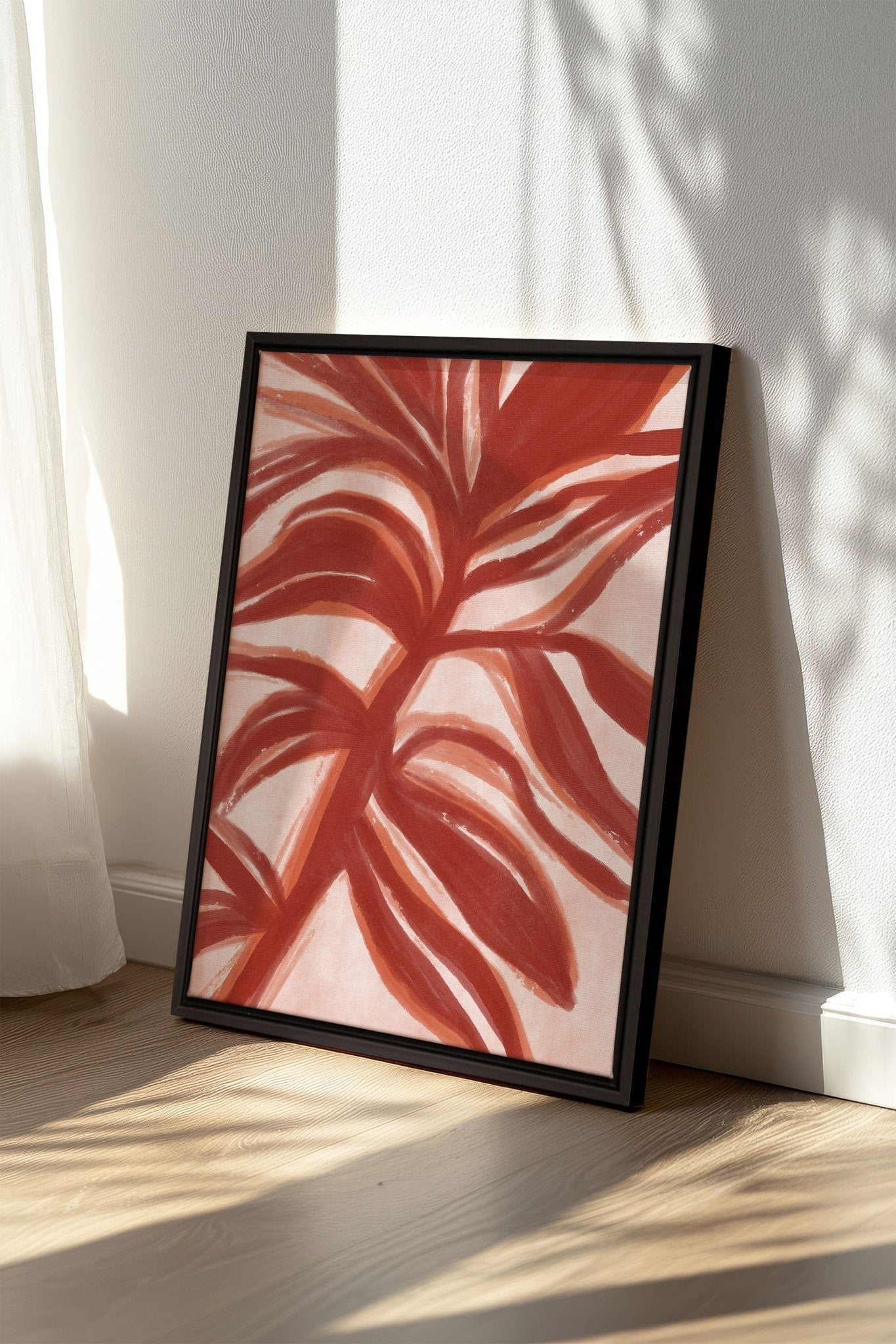 BOTANIC FLAME, Oeuvre sur toile étirée - Les Trouvailles de JustinecanvasOleka Canvas12x16Noir