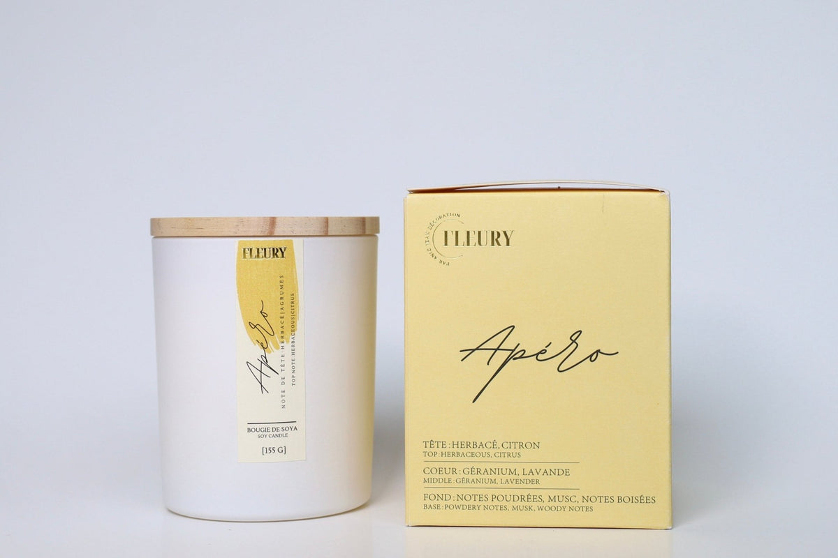 Bougie Apéro aux notes de citron et lavande Fleury
