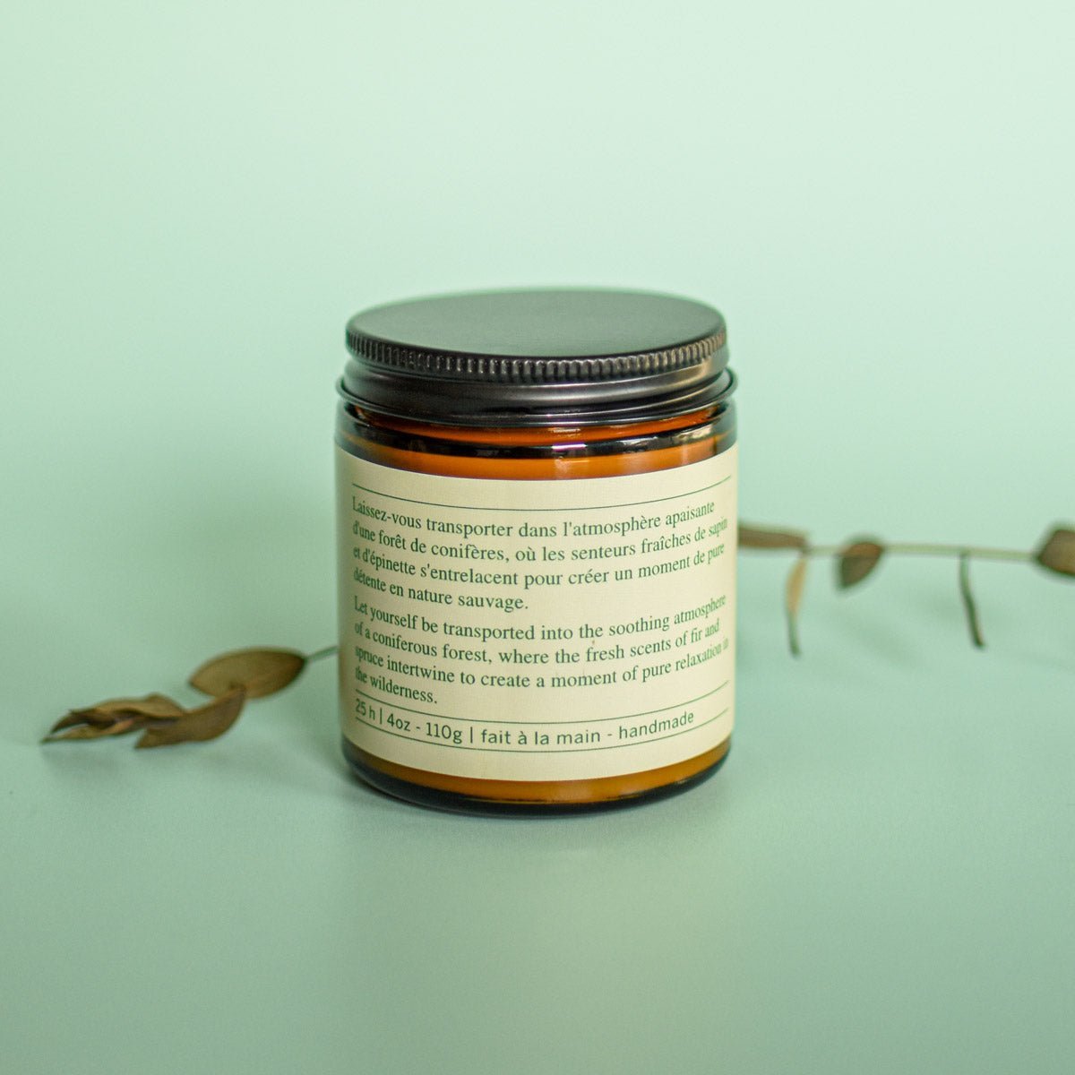 Bougie de soja Sapin & Épinette | Fait à la main | Floèm - Les Trouvailles de JustineFloèm25h / 4oz