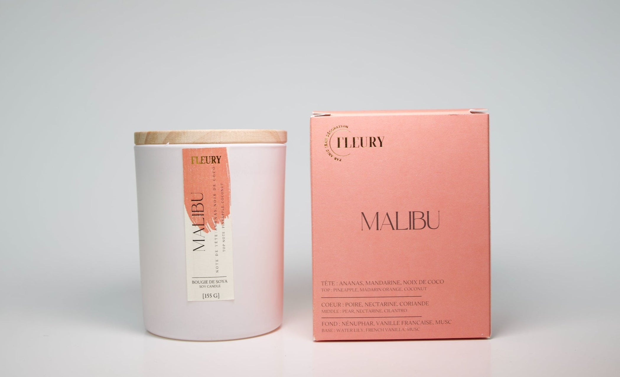 Bougie Malibu aux notes d'ananas et noix de coco