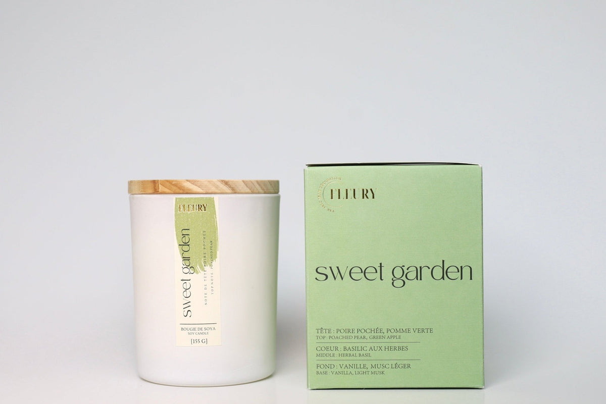 Bougie Sweet Garden poire et pomme verte Fleury