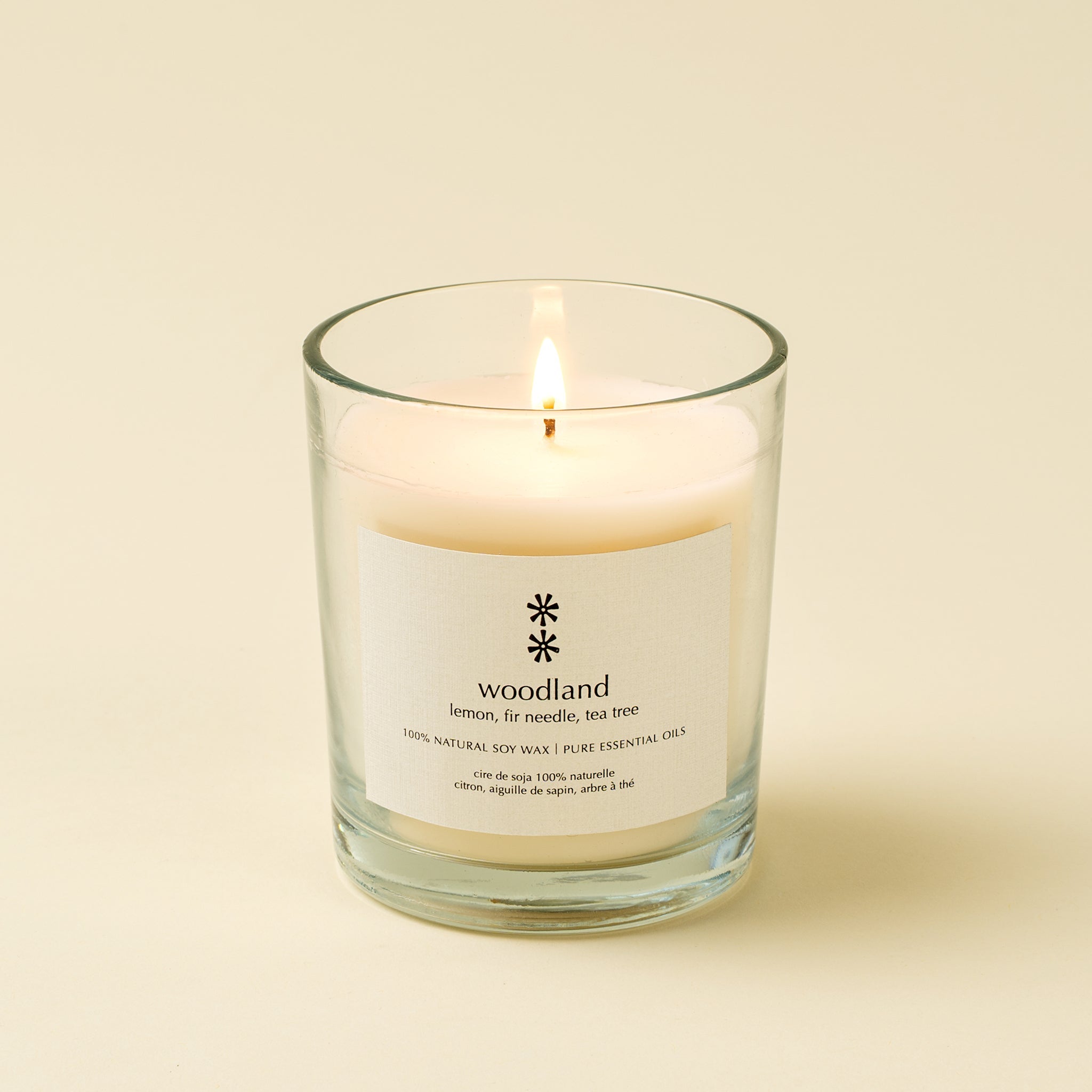Bougie Woodland Fait à la main | Cire de soja | Citron, Sapin et Arbre à thé | Indaba - Les Trouvailles de JustineIndaba Home