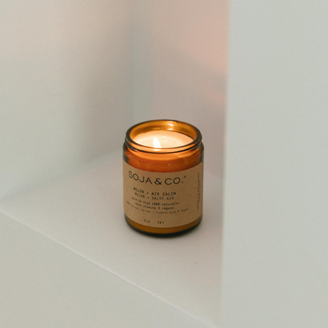 Bougie Melon & air salin | Fragrance fruitée et rafraîchissante | SOJA&CO