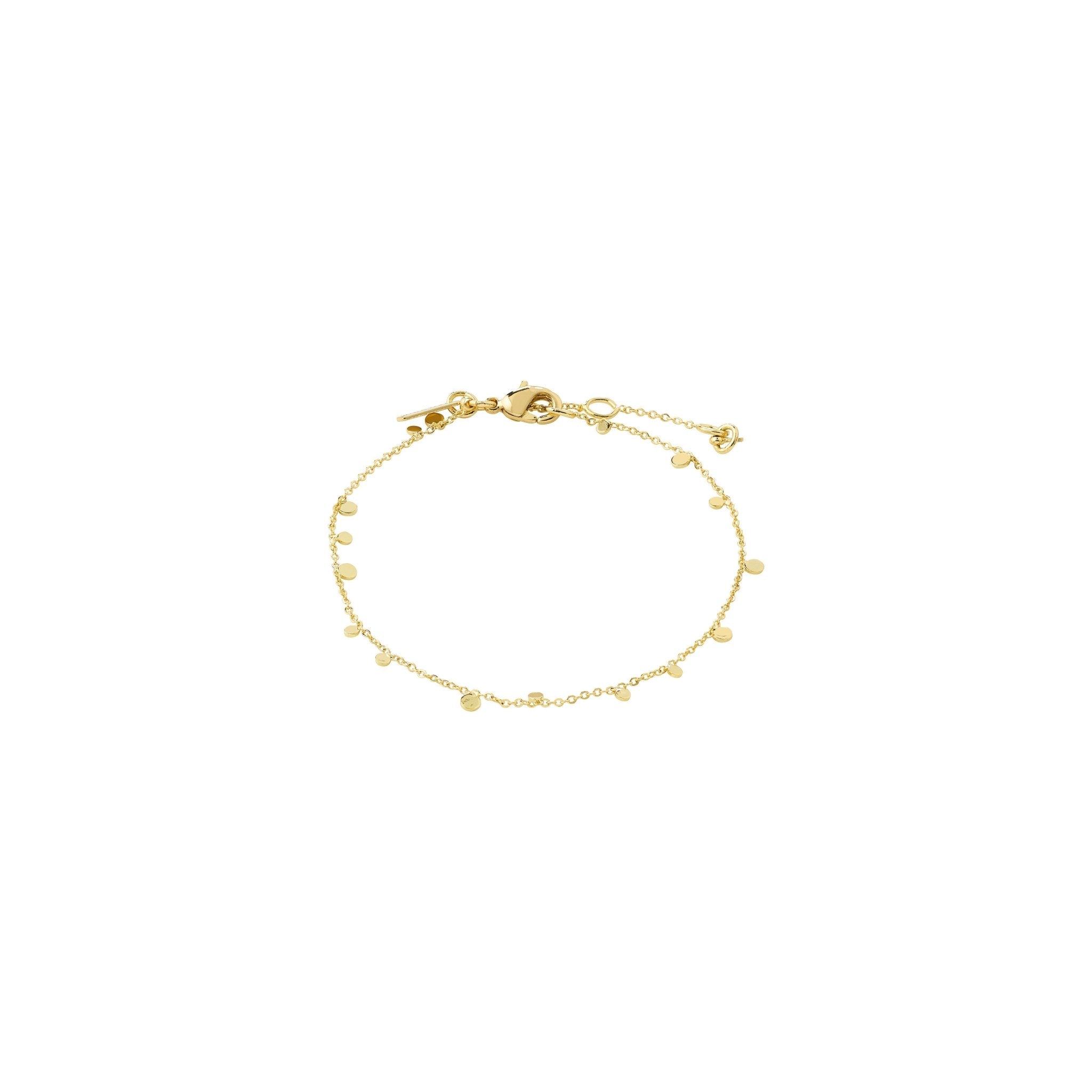 Bracelet BAYLEN Pilgrim fait à la main avec fine chaîne, petites pièces décoratives et 99 % de matériaux recyclés.