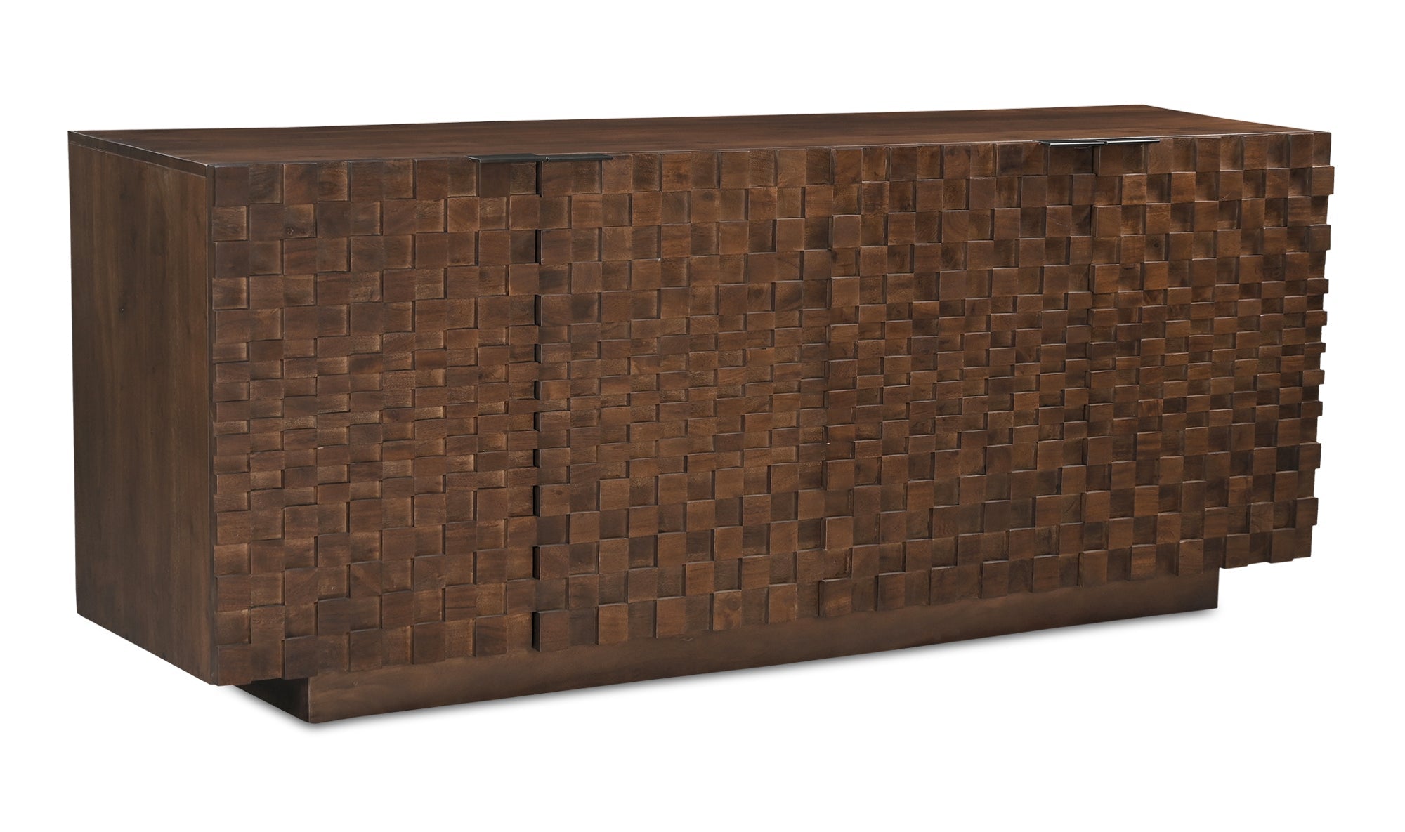 Buffet Brampton | Bois d’acacia massif | Motif géométrique 3D