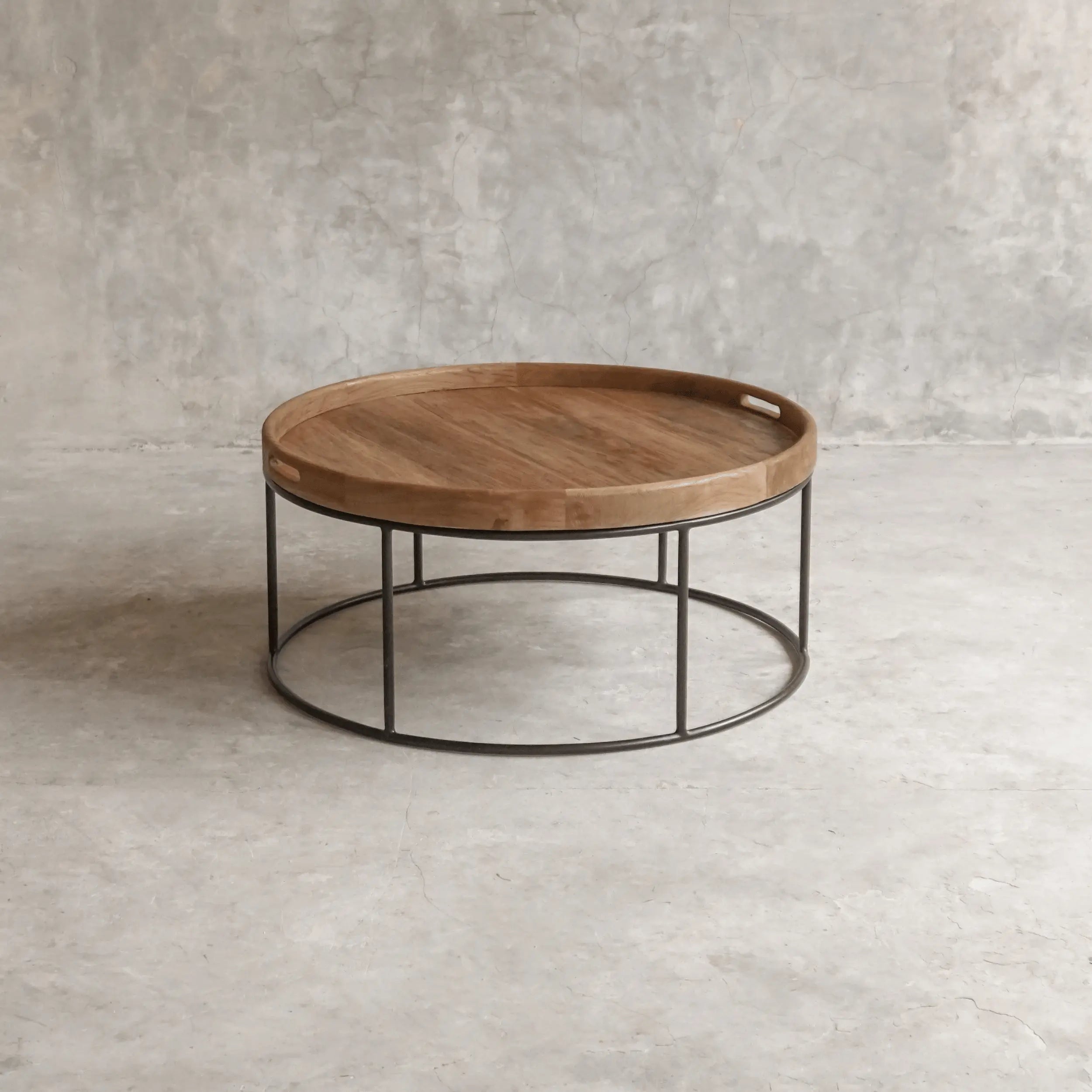 Table Basse Brooklyn en Bois de Teck & Fer Forgé