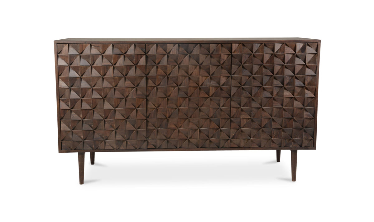 Buffet Phoenix 3 portes bois de sheesham massif fond blanc