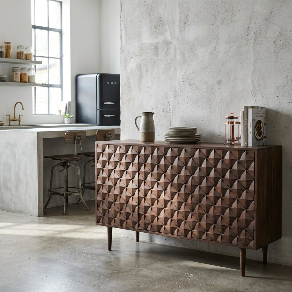 Buffet Phoenix 3 portes bois de sheesham massif