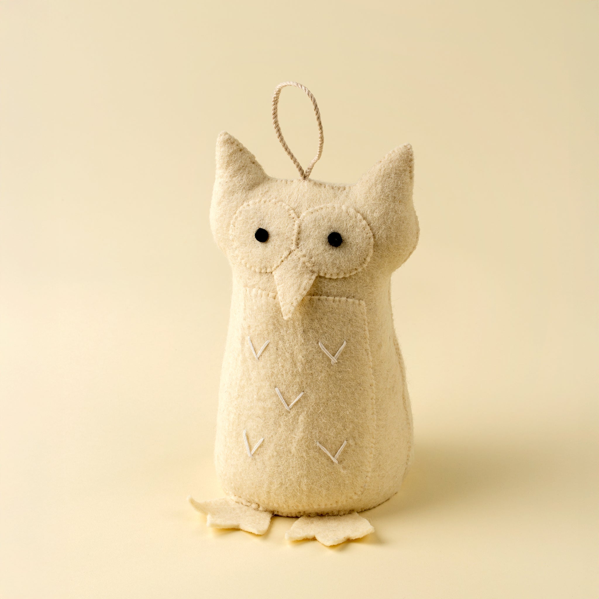 Butée de porte hibou en feutre Barn owl