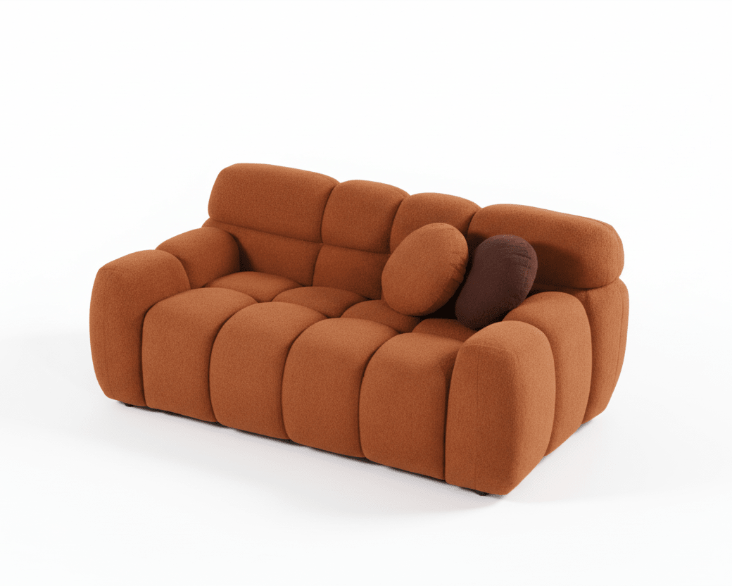 Canapé bouclé marshmallow | 3 places | 2 teintes disponibles - Les Trouvailles de JustineFurnitureSLOTH NationLight Brown