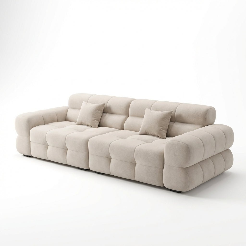 Canapé en tissu Vancouver | Microfibre givrée | Revêtement anti - taches | Cadre en bois massif - Les Trouvailles de JustinesofaAltera120cm