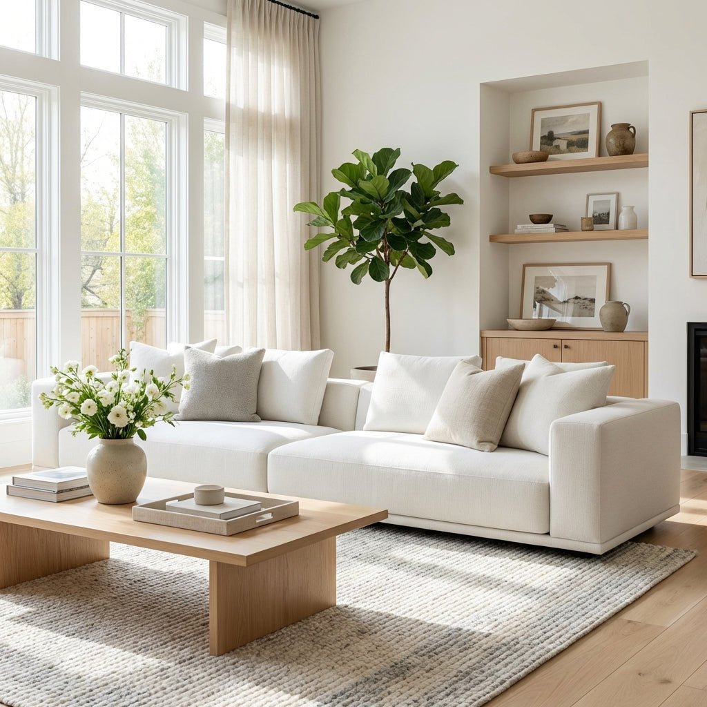 Canapé Nordic en tissu de coton et lin | Design nordique, élégant & durable - Les Trouvailles de JustinesofaAltera220 cm de longueur
