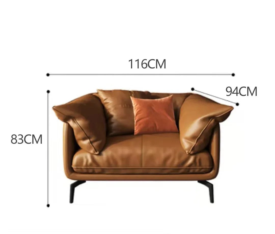 Canapé Seiko | Cuir véritable | Disponible en 1, 2, 3 et 4 places | Confort et élégance - Les Trouvailles de JustineSofaNisu Home1 place