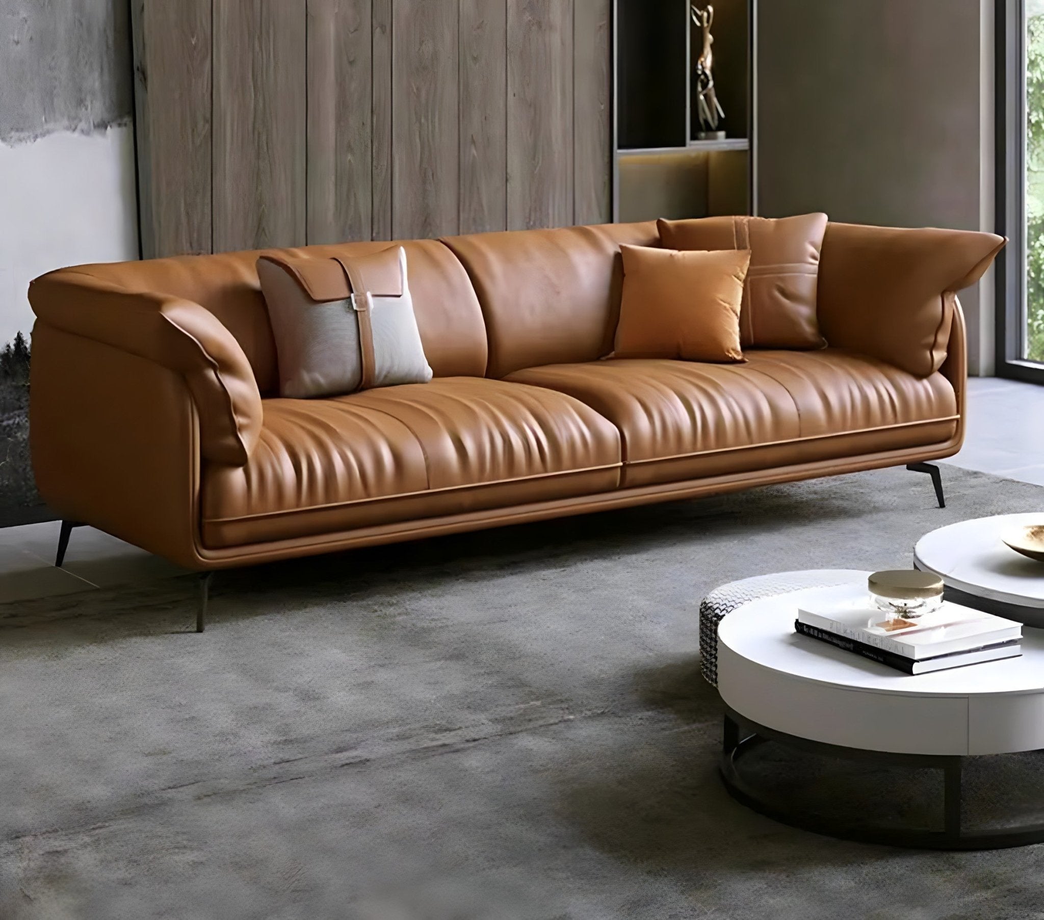 Canapé Seiko | Cuir véritable | Disponible en 1, 2, 3 et 4 places | Confort et élégance - Les Trouvailles de JustineSofaNisu Home2 places