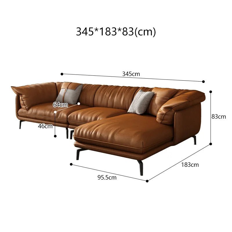 Canapé Seiko | Cuir véritable | Disponible en 1, 2, 3 et 4 places | Confort et élégance - Les Trouvailles de JustineSofaNisu Home3 places + 1 place