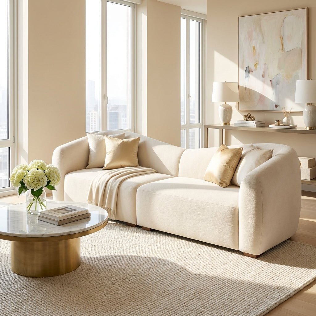 Canapé Zen Osaka | Lin | Cadre en chêne massif | Coussin réversible - Les Trouvailles de JustinesofaAltera240cm lenght