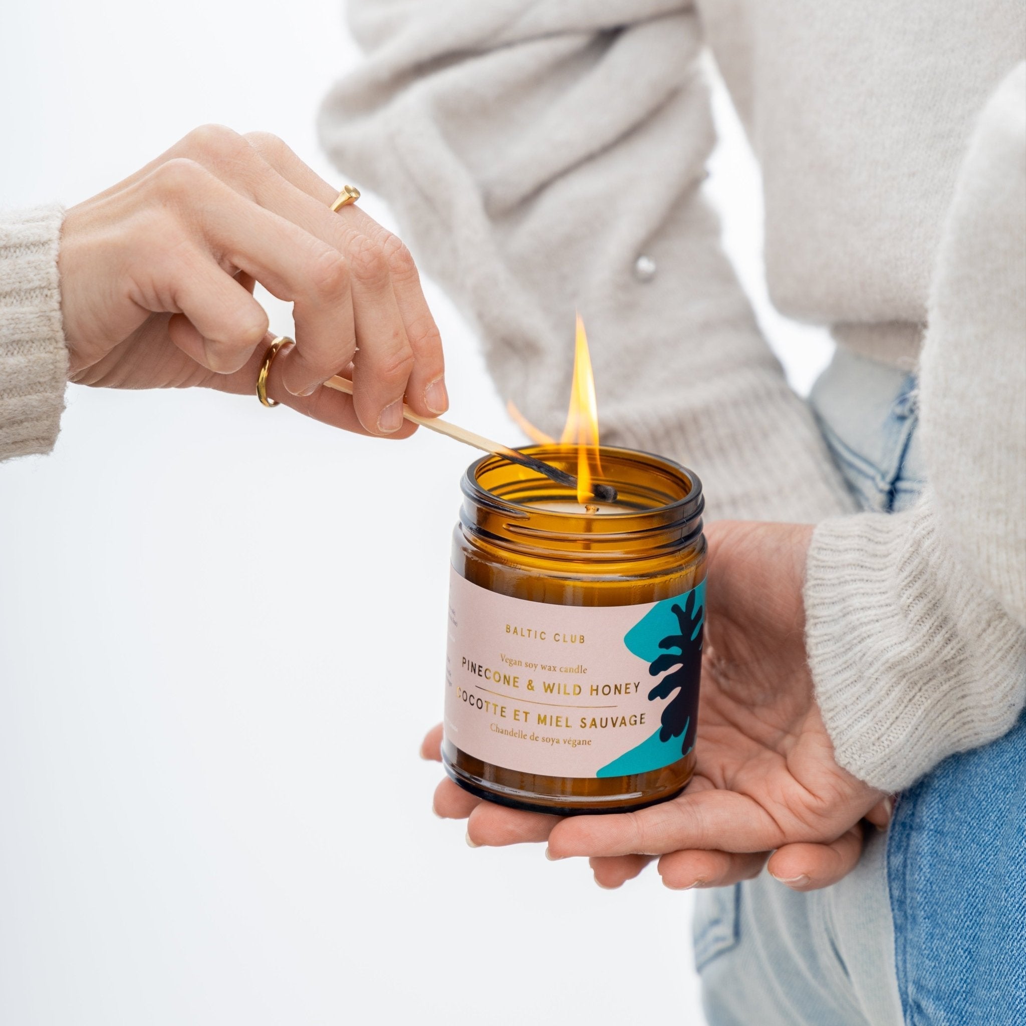 Bougie au soja Pin & Miel Sauvage