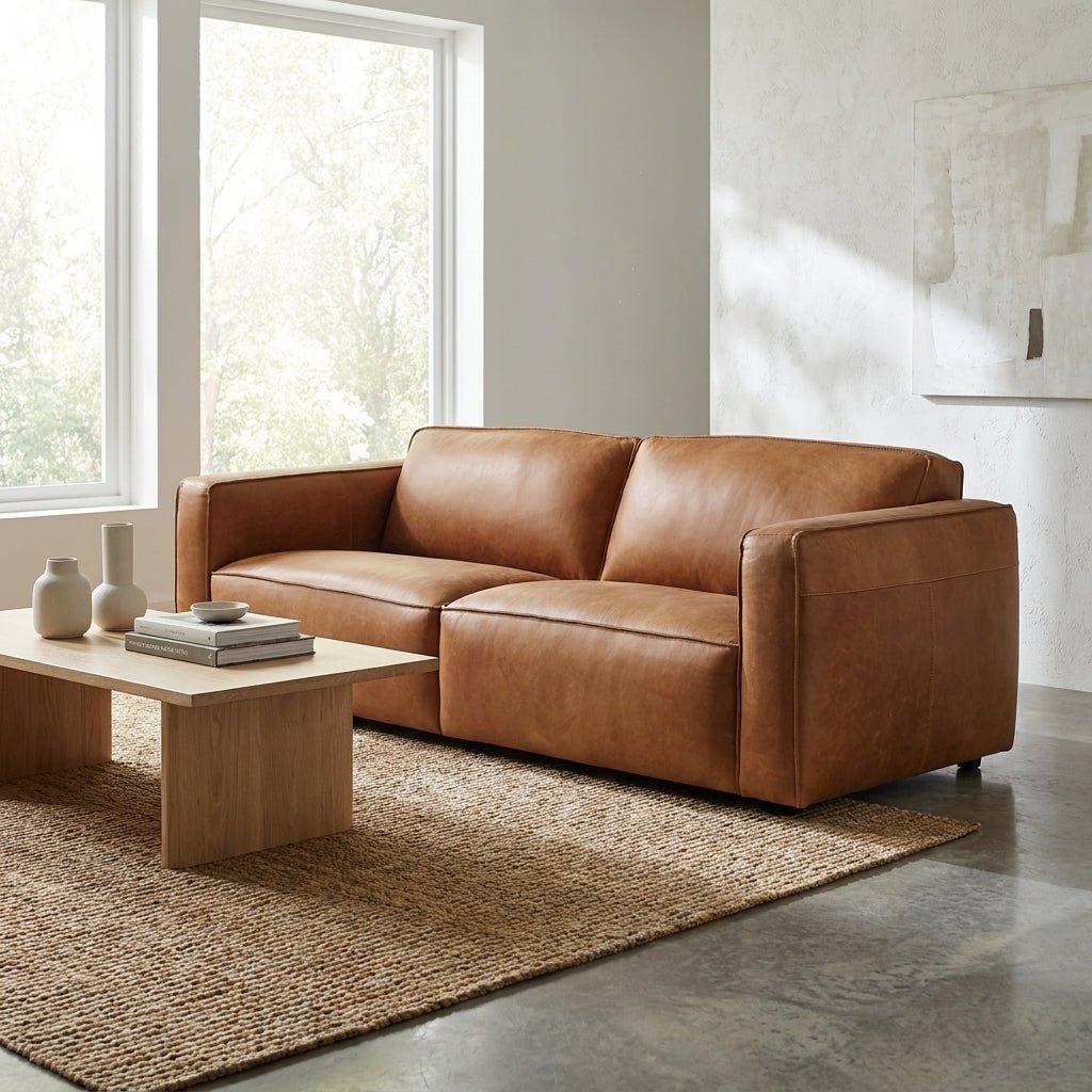 Carlisle Leather Sofa | Full-grain leather | Handcrafted