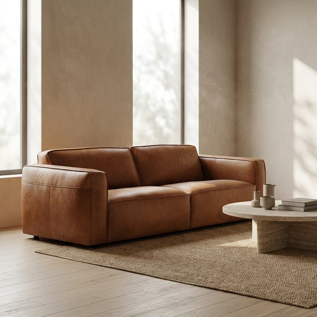 Carlisle Leather Sofa | Full-grain leather | Handcrafted