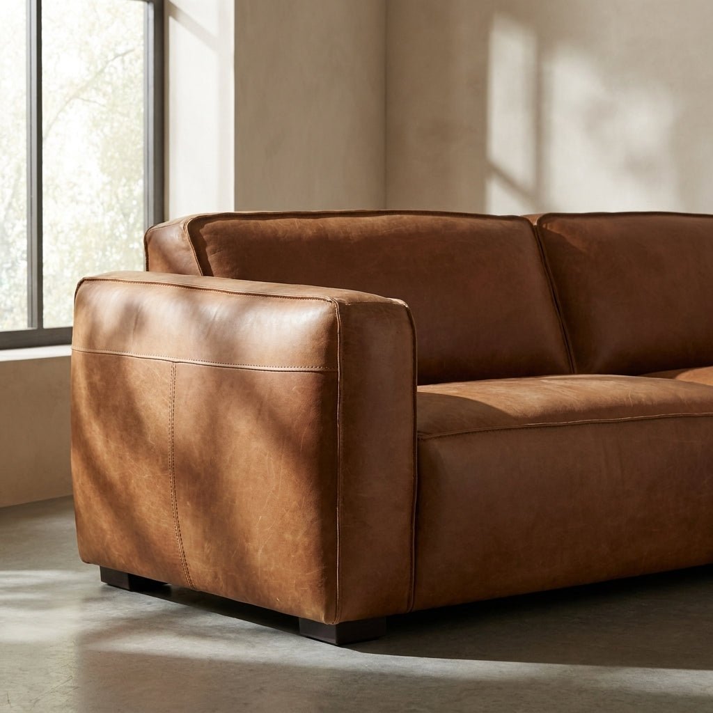Carlisle Leather Sofa | Full-grain leather | Handcrafted