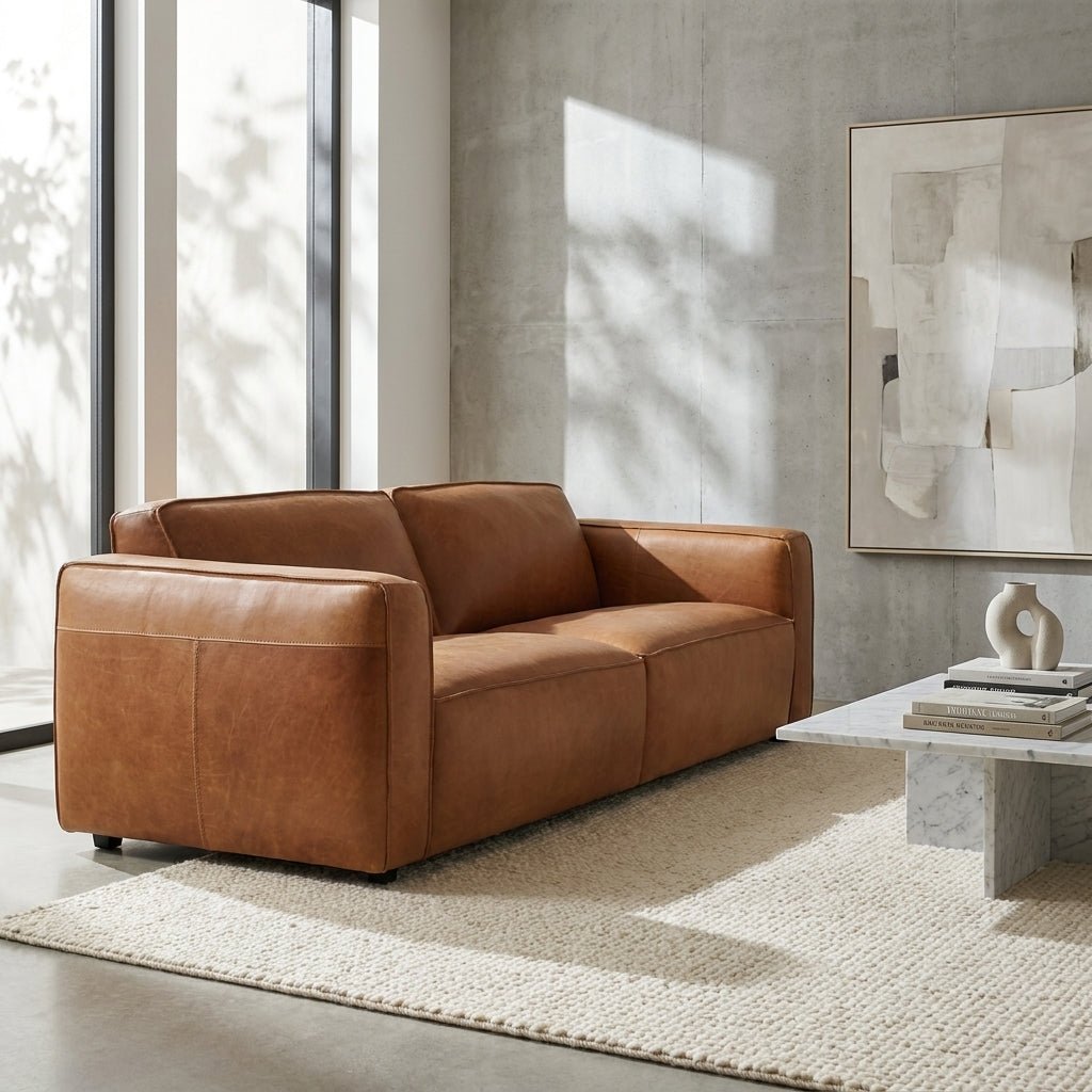 Carlisle Leather Sofa | Full-grain leather | Handcrafted