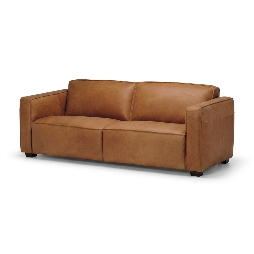 Carlisle Leather Sofa | Full-grain leather | Handcrafted