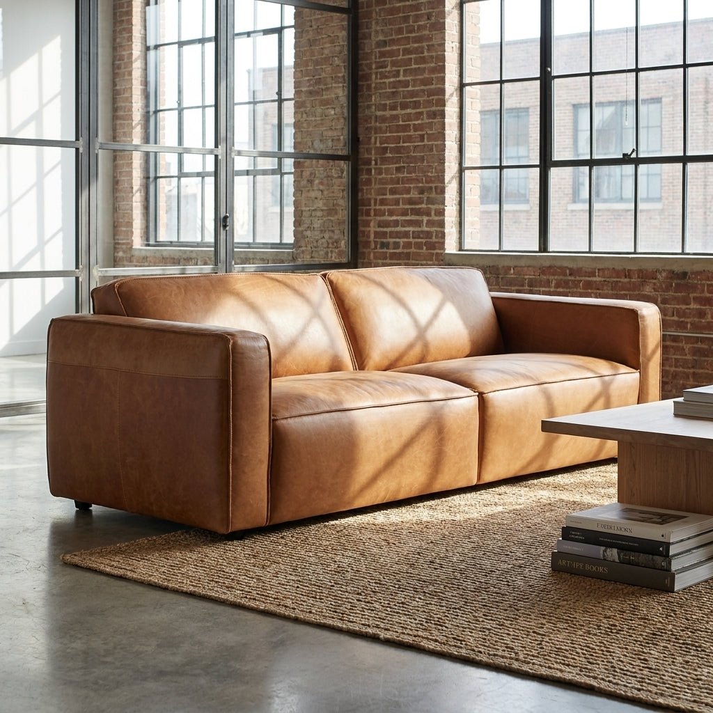 Carlisle Leather Sofa | Full-grain leather | Handcrafted