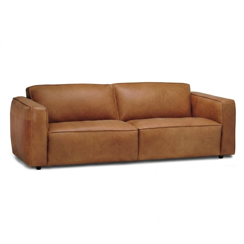 Carlisle Leather Sofa | Full-grain leather | Handcrafted