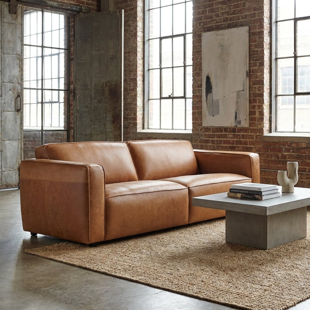 Carlisle Leather Sofa | Full-grain leather | Handcrafted