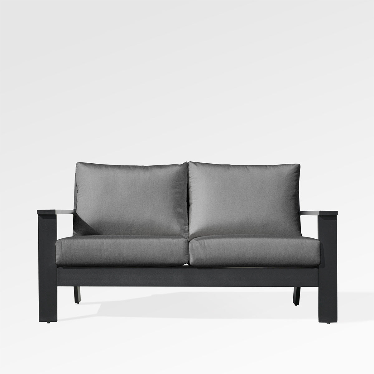 Causeuse Magnolia | Aluminium noir avec coussins Sunbrella® | 165 cm - Les Trouvailles de JustineloveseatsEncloverOuiGris ardoise